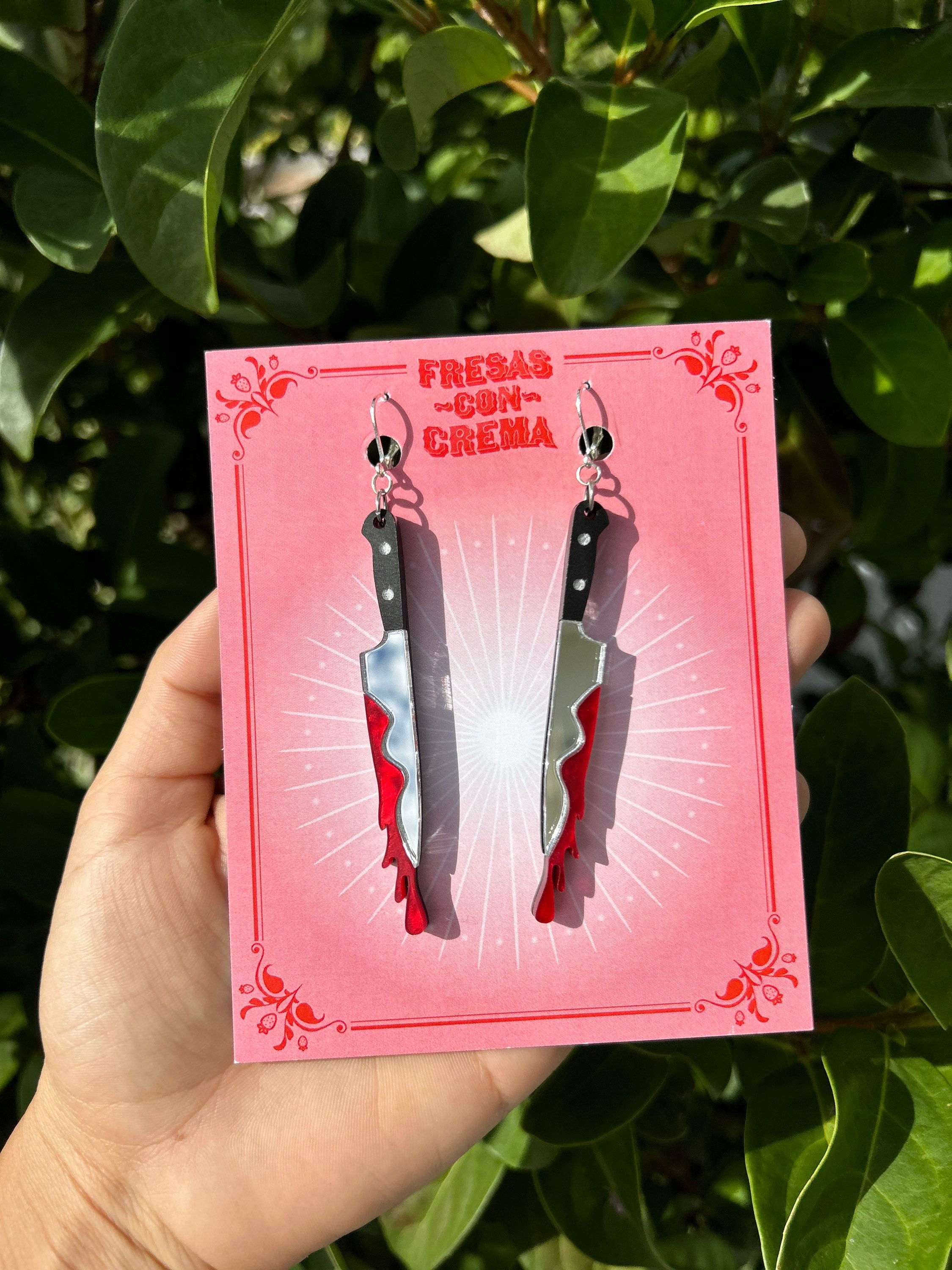 Bloody Knife Earrings | Acrylic Earrings