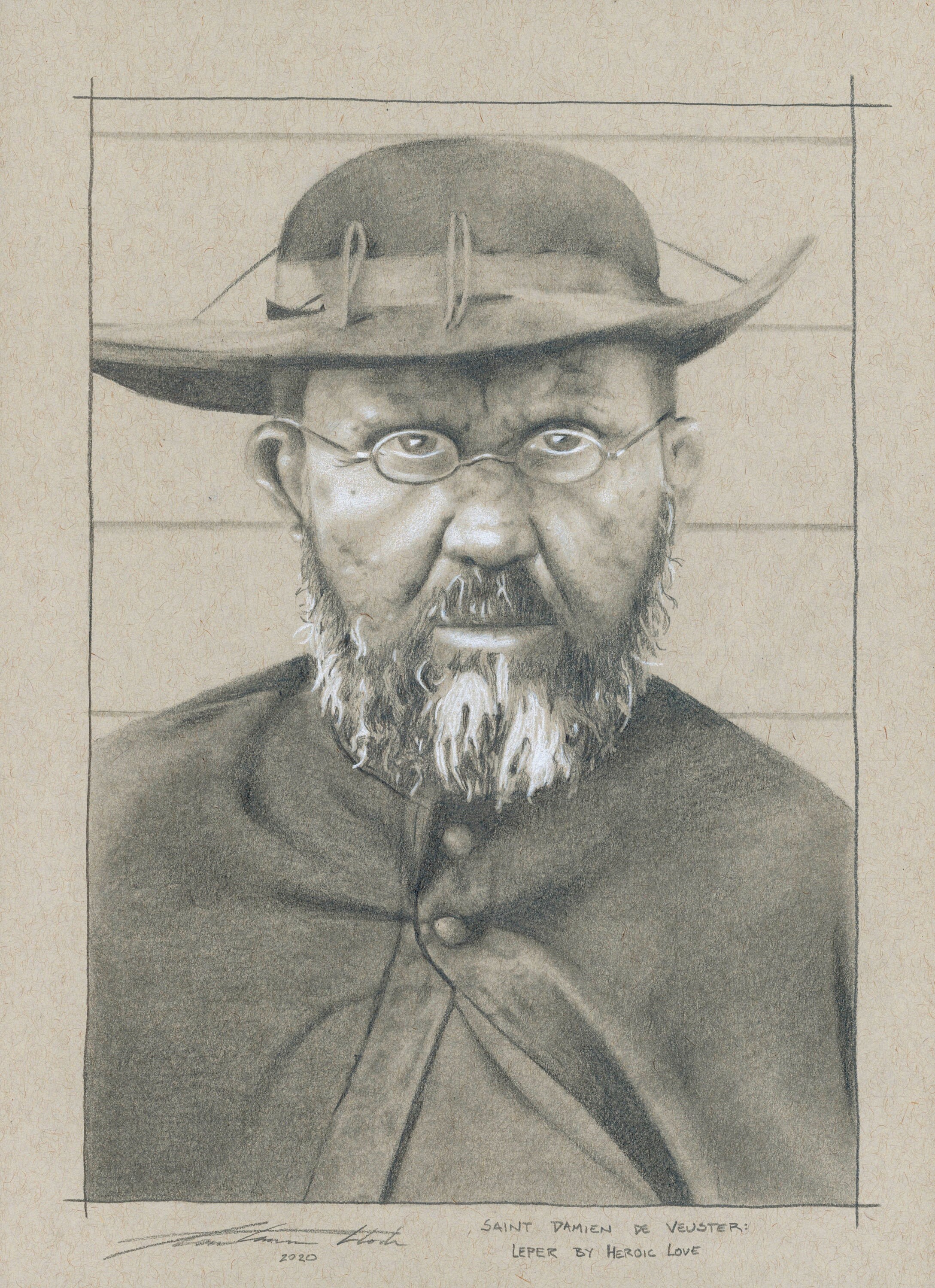 Saint Damien de Veuster Leper by Heroic Love Fine Art Print Etsy