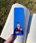 Ted With Tea Soccer Football One-Sided Blue Minimalist Bookmark 