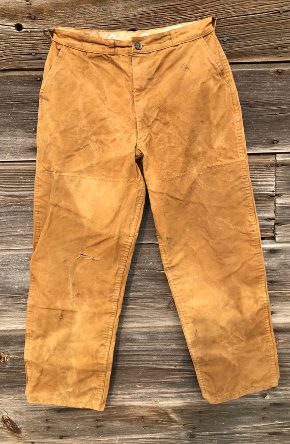 1950’s Brushmaster Oil Cloth Hunting Pants 28x28