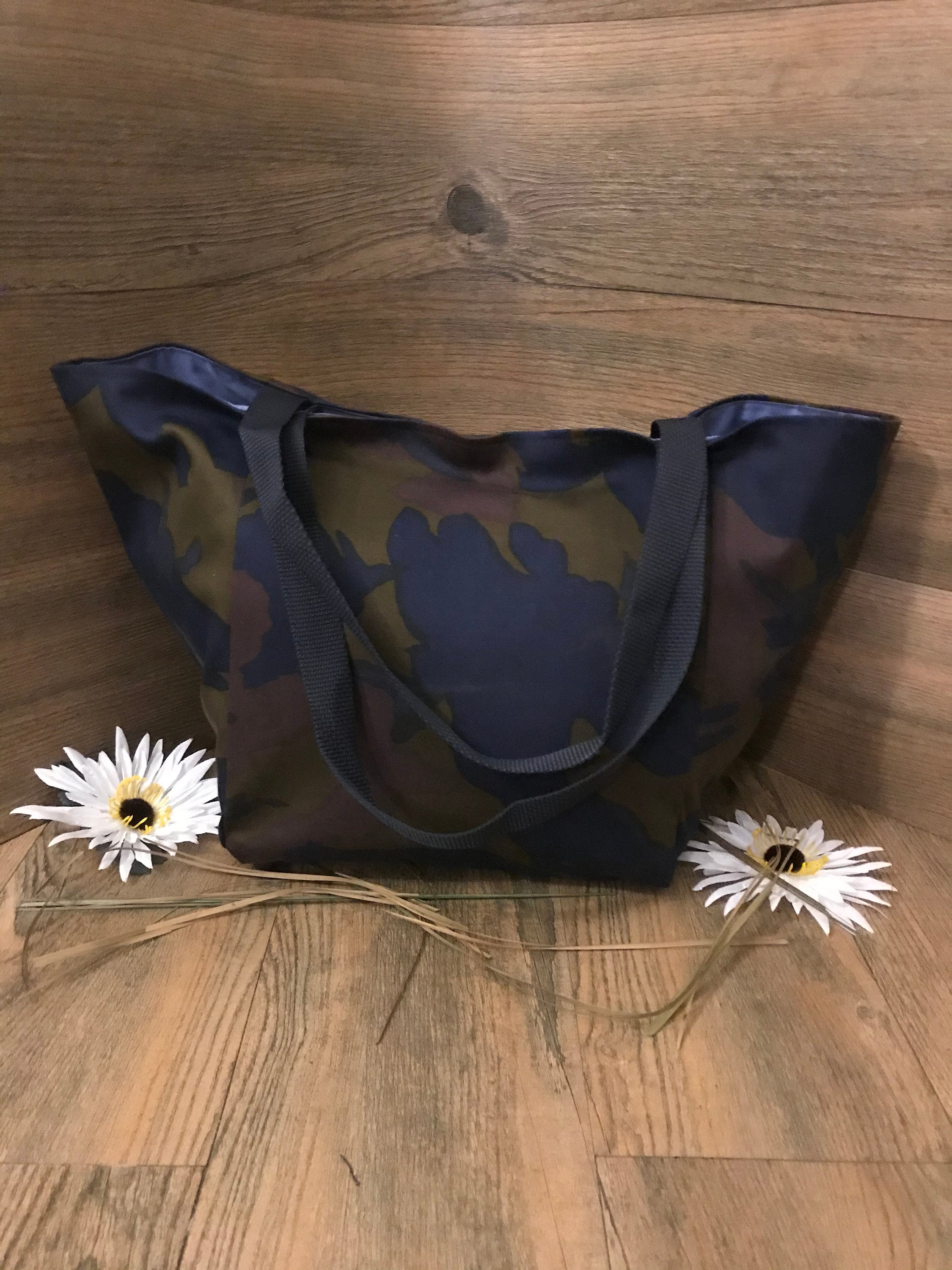 Camouflage Tote Bag Handmade Tote Bag Camouflage Shoulder Etsy UK