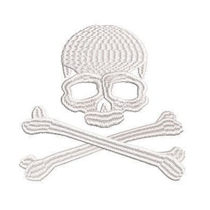Skull and Crossbones machine embroidery design files