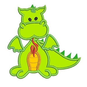 Dragon applique embroidery design
