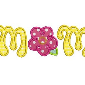 Mom applique design embroidery machine