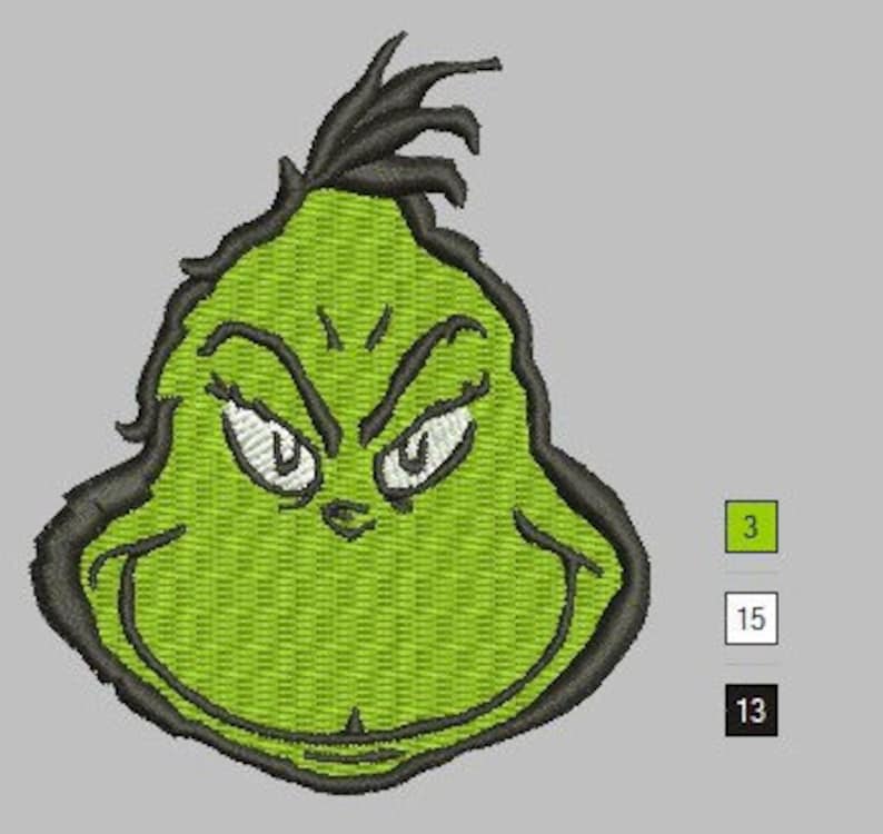 Grinch Machine Embroidery Design Etsy