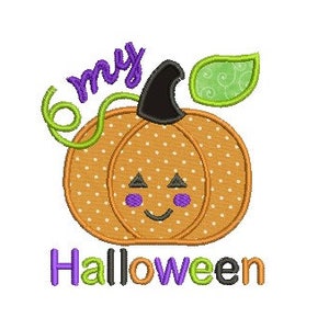 My first halloween applique embroidery design machine embroidery