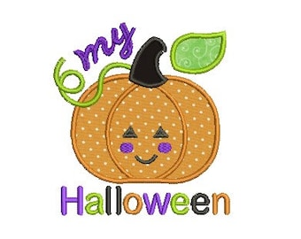 My first halloween applique embroidery design machine embroidery