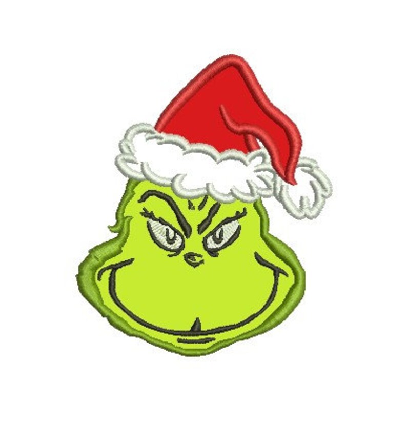 Grinch Machine Applique Embroidery Design Etsy