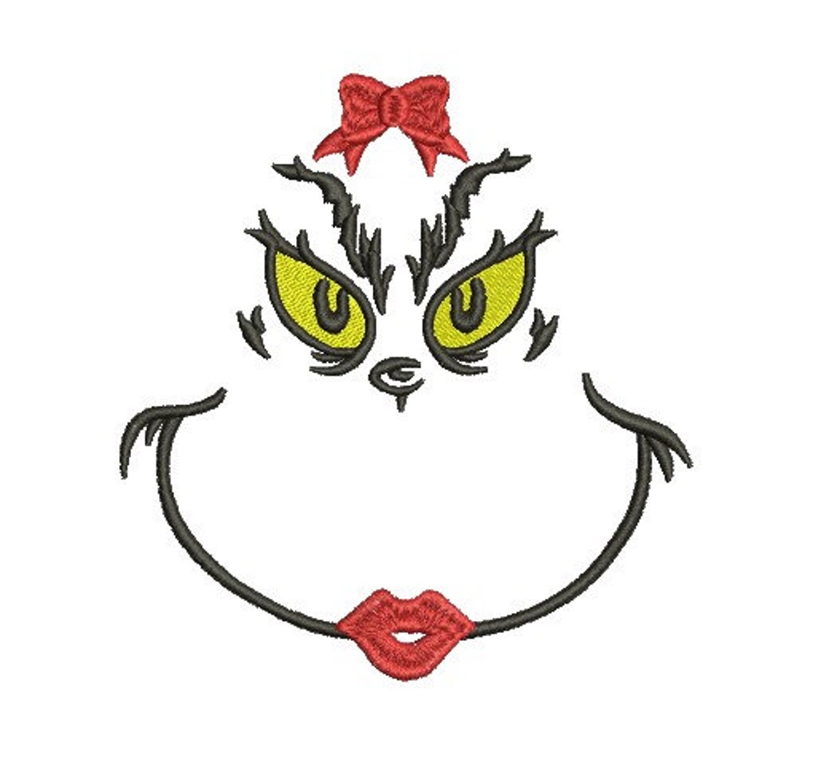 Girl Grinch Machine Embroidery Design Etsy Australia