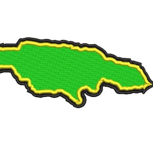 Jamaica map machine embroidery design