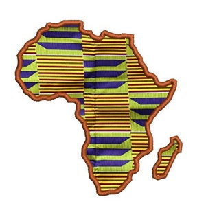 Diseño de bordado a máquina con apliques de África, archivo de bordado, patrón de bordado,