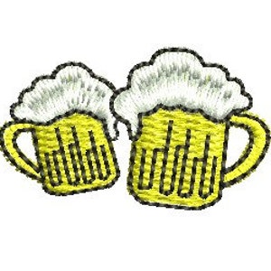 Beer Mugs embroidery design