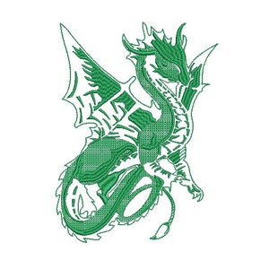 Dragon machine embroidery design