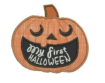My first halloween applique embroidery design machine embroidery