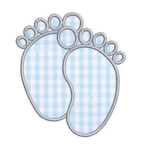 Baby feet applique machine embroidery design files, baby,toddler,cute