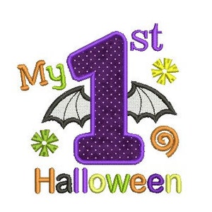 My first halloween applique embroidery design machine embroidery