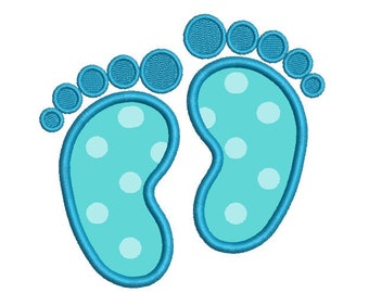 baby feet applique embroidery machine