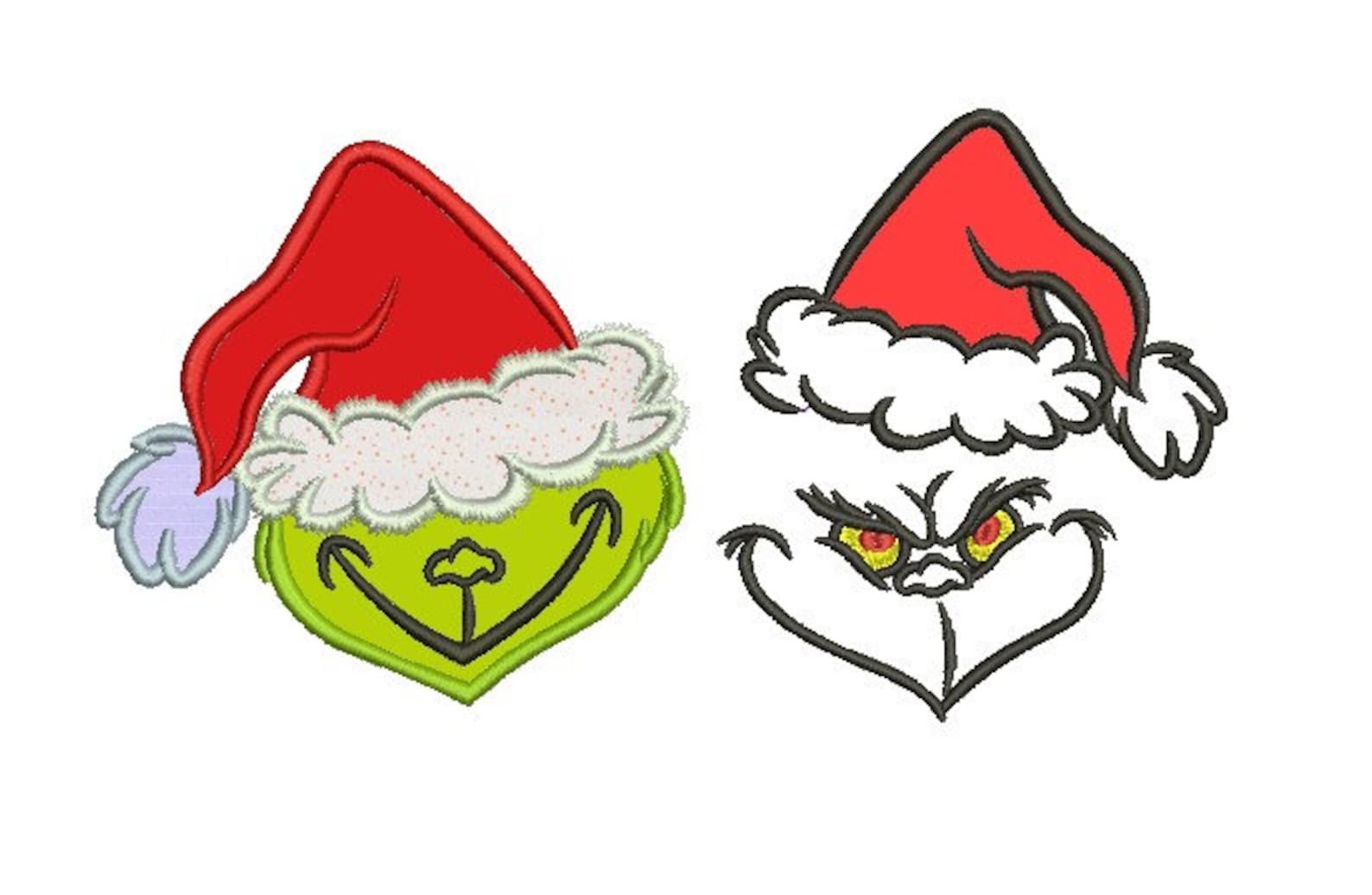 Grinch Design Pack Applique Machine Embroidery Designs Etsy
