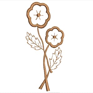 floral machine embroidery design