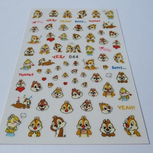 Nail Art Stickers Chipmunks