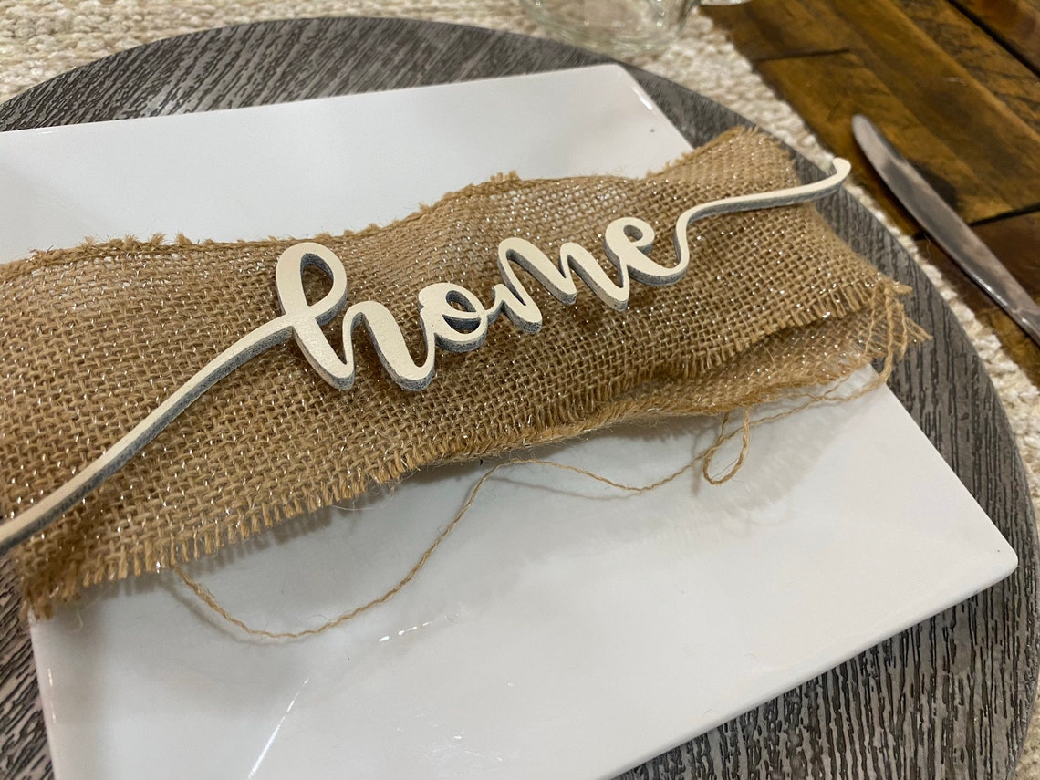 Table Word Place Setting Fall Decor Dining Room Decor Etsy