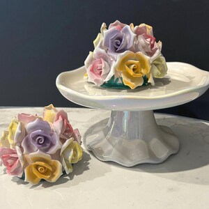 bougeoirs floraux vintage