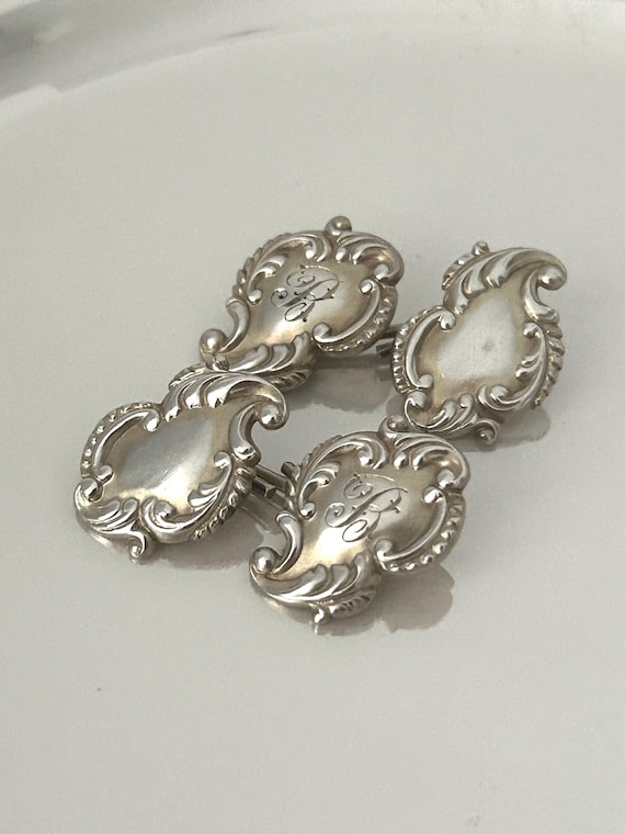 Antique Sterling Cuff Links