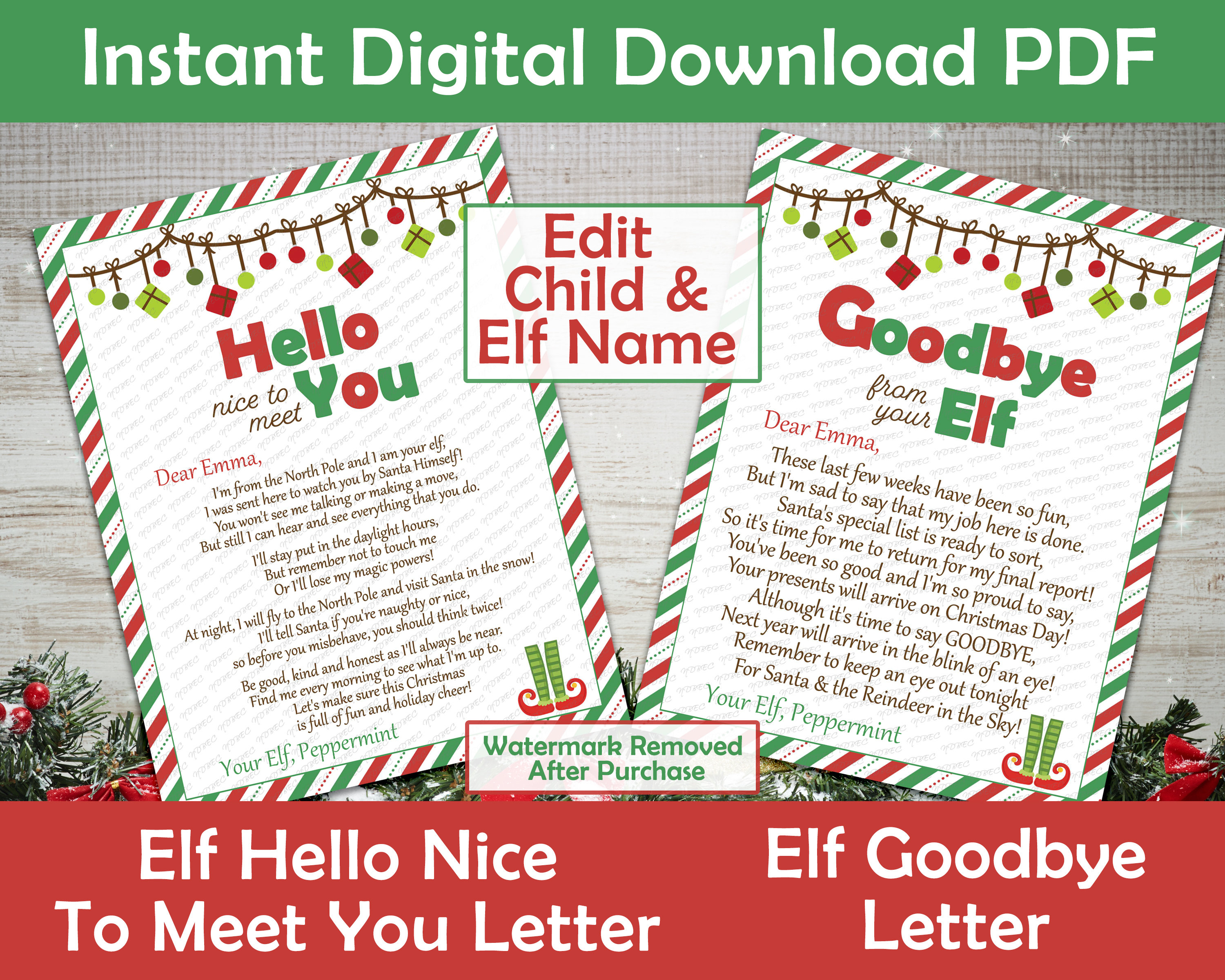 First Time Elf Arrival Letter | Printable Personalized New Elf Letter | Instant Download | PDF | Edit with Adobe Reader | Print-at-Home