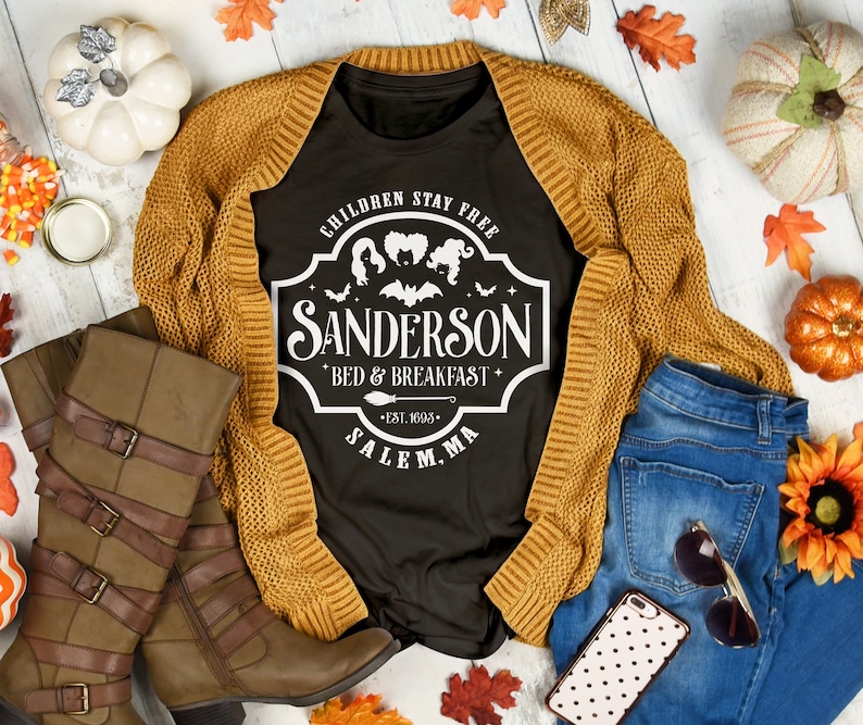 Sanderson Bed and Breakfast Shirt  Hocus Pocus Sisters, Cute Halloween Tee Witch Sweatshirt Hoodies 