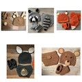 Woodland Bunny Fox Deer Bear Raccoon  Newborn Photoshoot Outfit Handmade Crochet Hat  Diaper Cover Booties