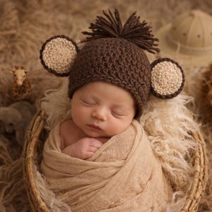Monkey Hat Preemie to Child Size