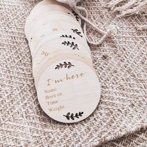 Jeu de cartes Jalon bébé | Disques Baby Milestone |  Cadeau baby shower | faire-part de naissance | Prénom bébé | Cartes d'étape