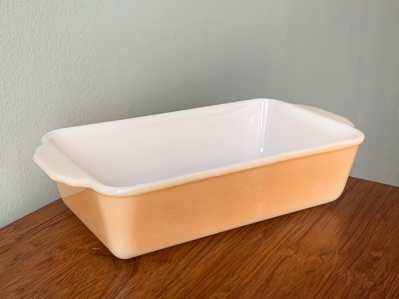 Vintage FireKing Milk Glass Loaf Pan Retro Kitchen Glass Etsy