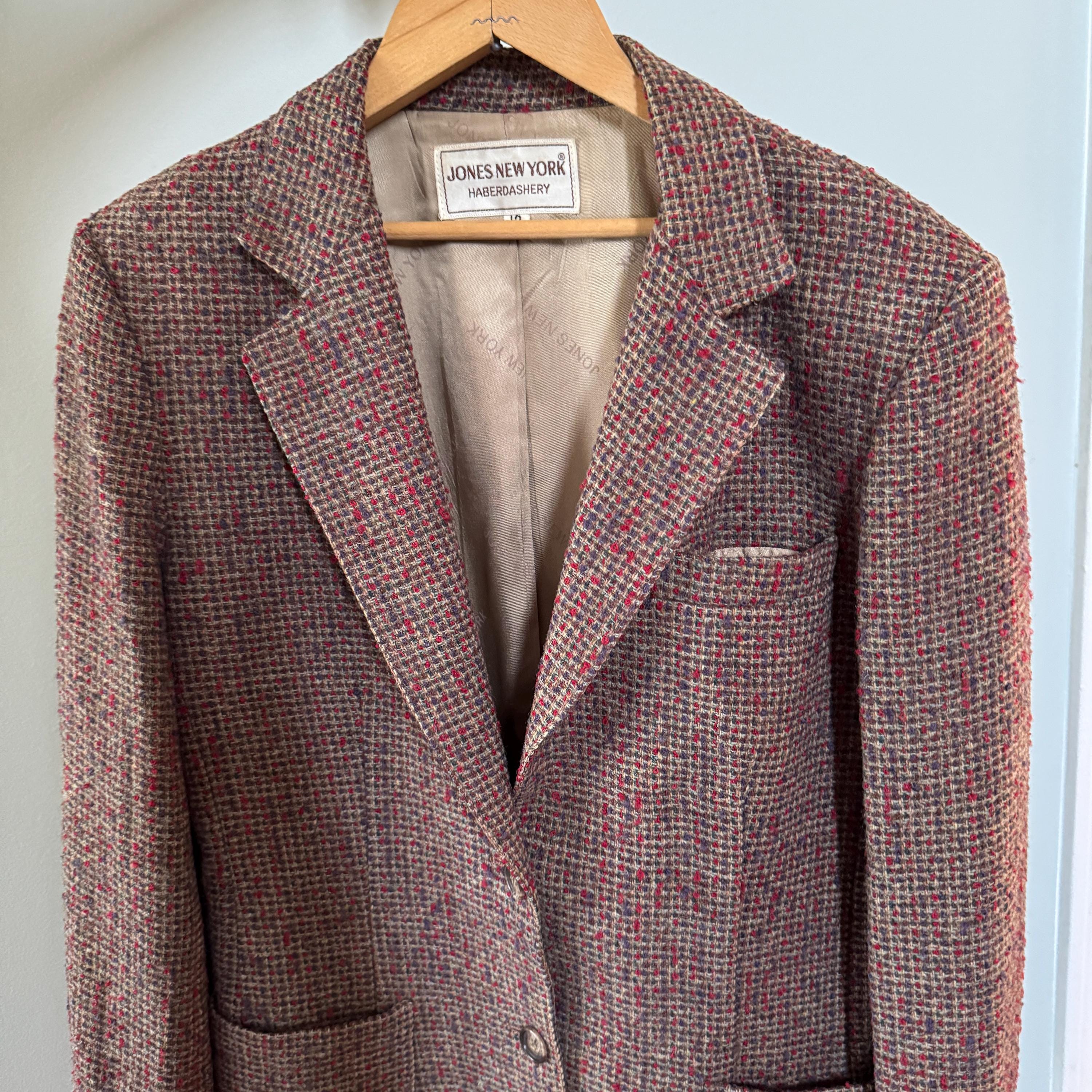Red Tweed Jacket - Etsy