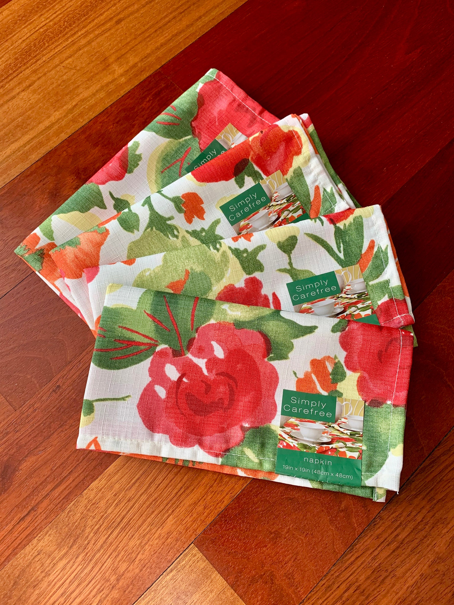 Beautiful Floral Print Napkins Vintage Napkins 19 in. x 19 Etsy
