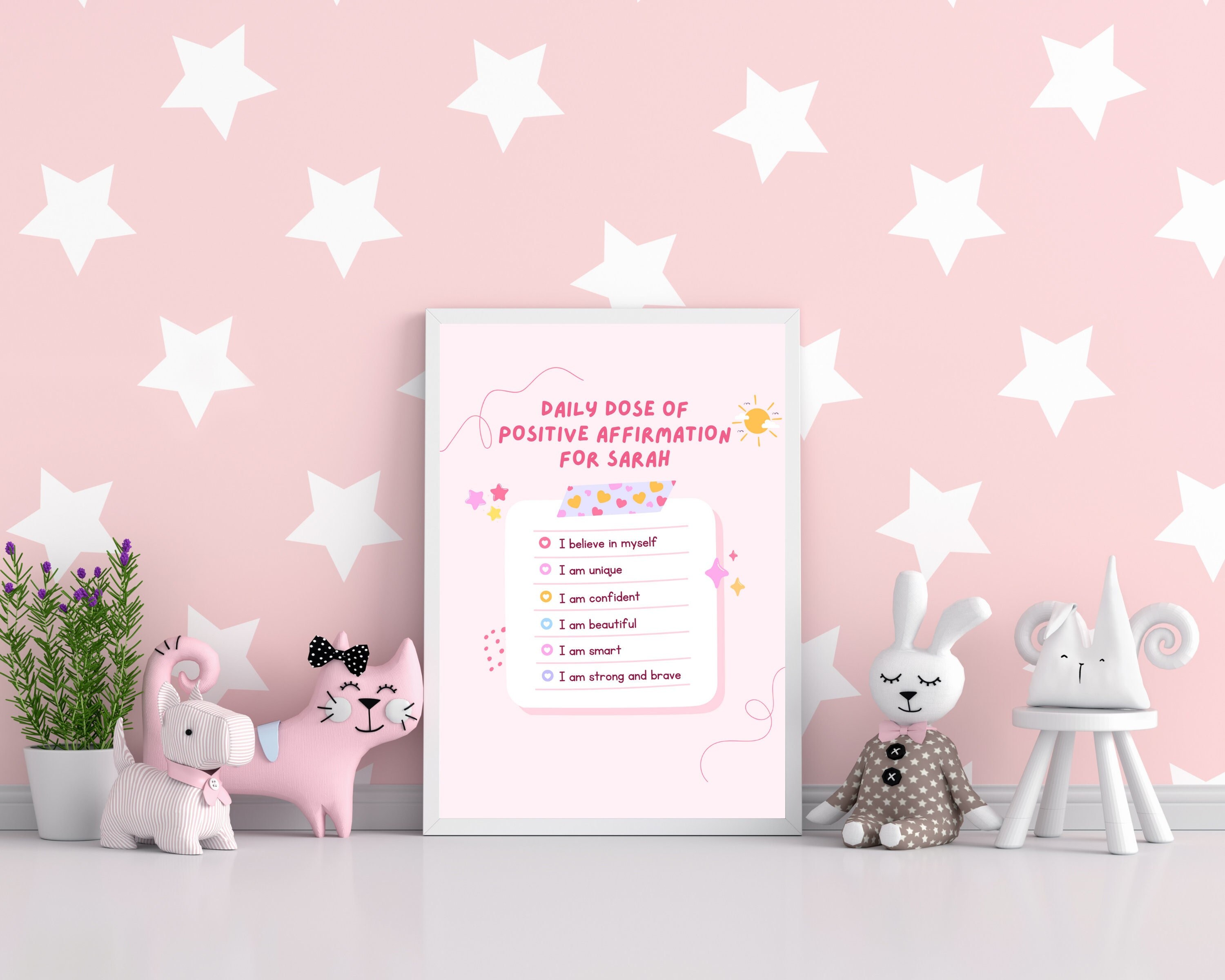 Kids Affirmations Printable, Children Affirmation Wall Art ...