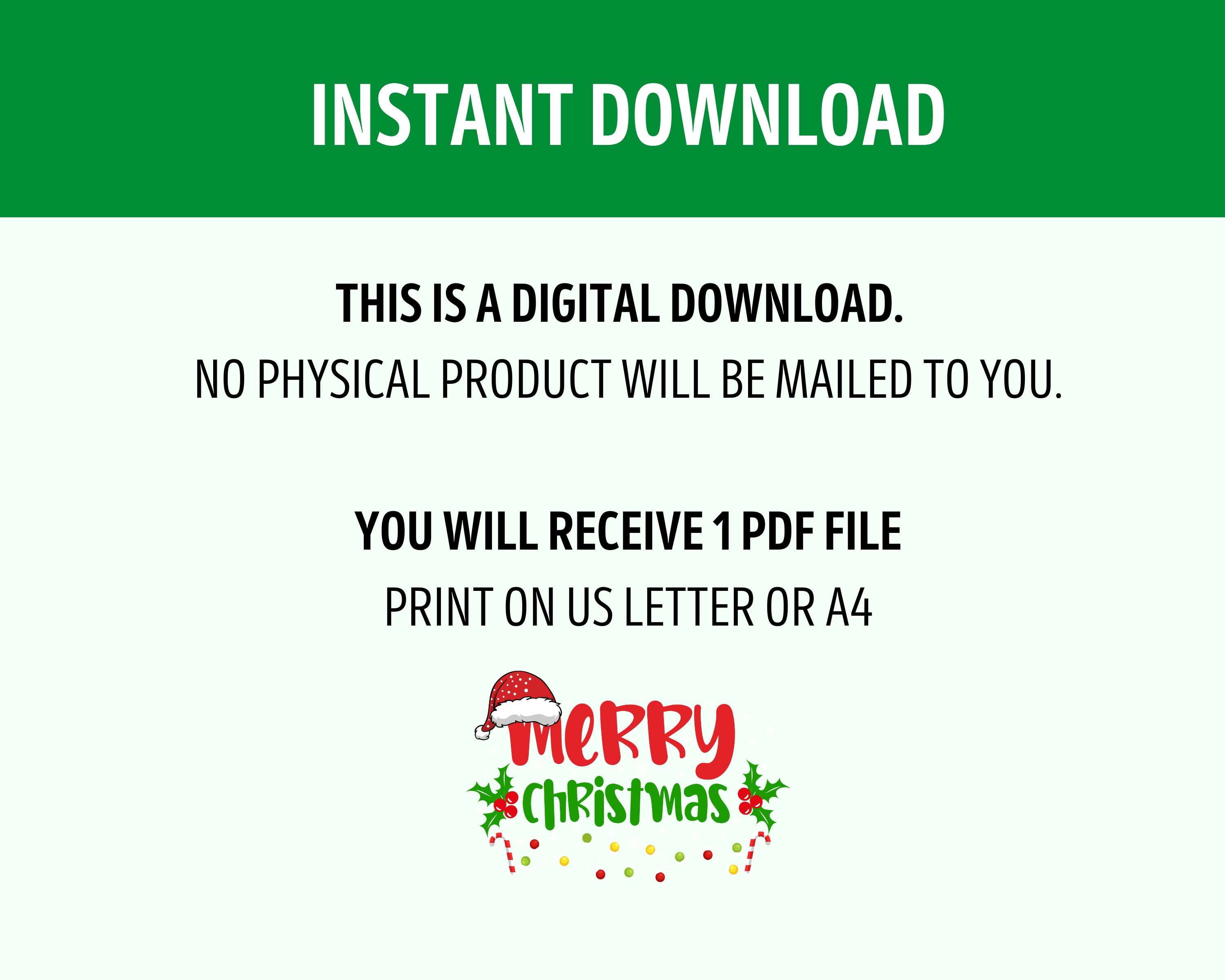 Kids Christmas Scavenger Hunt: Printable Holiday Game (digital Download ...