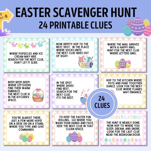 Easter Scavenger Hunt Clues Easter Scavenger Hunt Cards丨kids Easter Easter Scavenger Hunt Clues Easter Scavenger Hunt Cards丨kids Easter