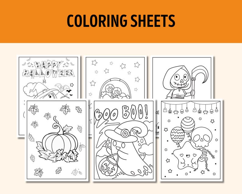 Kids Halloween Activity Bundle: Games, Puzzles, Coloring (digital ...