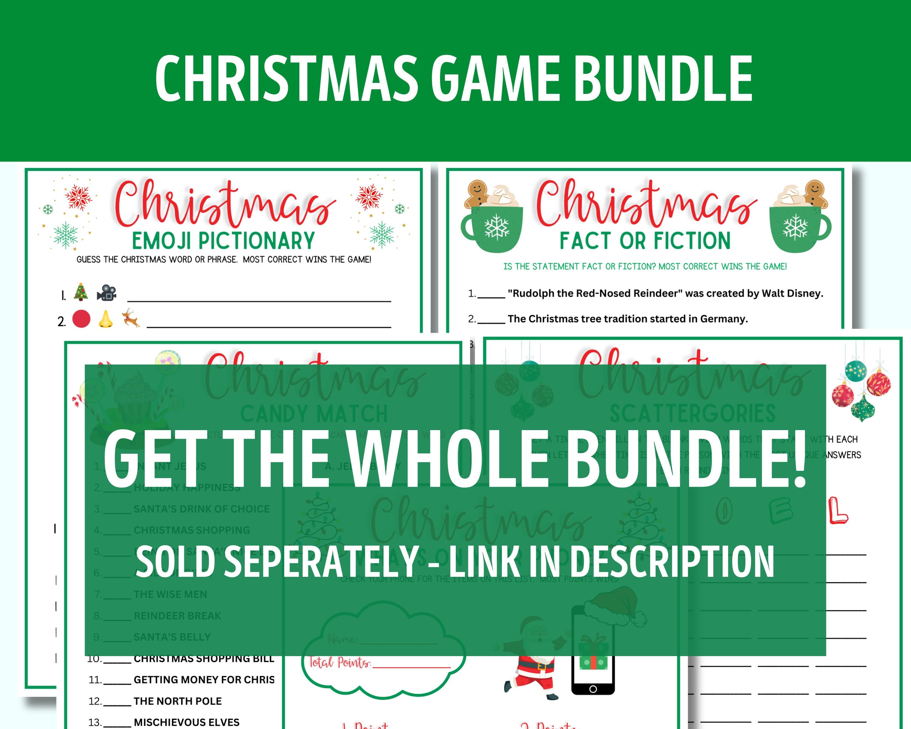 Christmas Word Puzzle Game: Printable Party Activity (digital Download ...
