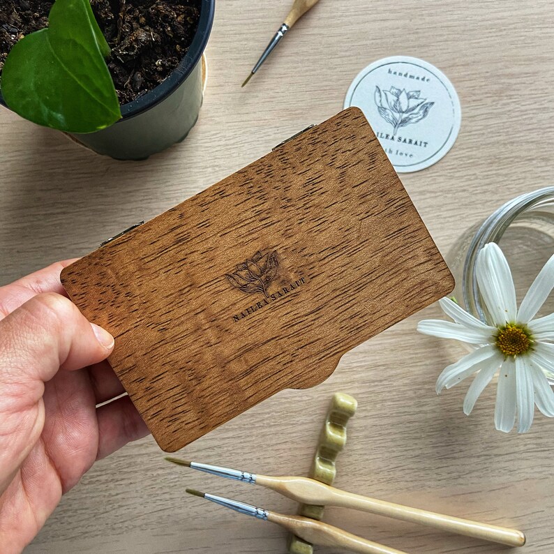 Portable Wooden Palette for Watercolor 12 Colors - Etsy