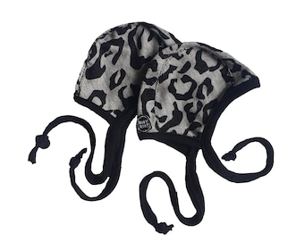 Upcycled wool/silk bonnet/ newborn hat