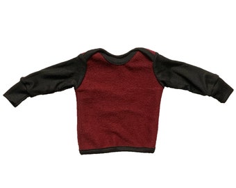 Baby slip shirt, shirt, sweater, made of organic fine walk and organic wool/silk