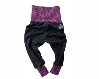 Baby leggings to grow with organic wool / silk