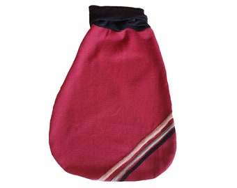 warm swaddle bag, romper bag, sleeping bag made of wool walk (berry) for the winter to grow with you from birth