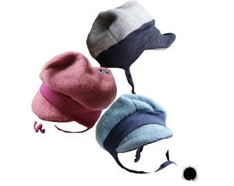 Organic merino fleece hat that grows with your child