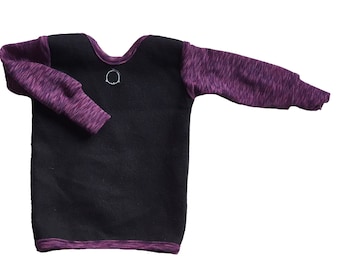 Baby slip shirt, shirt, sweater, made of organic fine walk and organic wool/silk