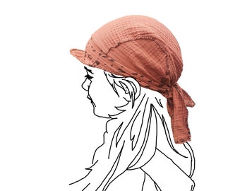 Summer hat, transitional hat, sun protection hat that grows with your child in LEO print