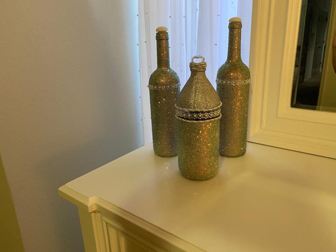 Beautiful handmadewine Bottlegifthome Décor Etsy