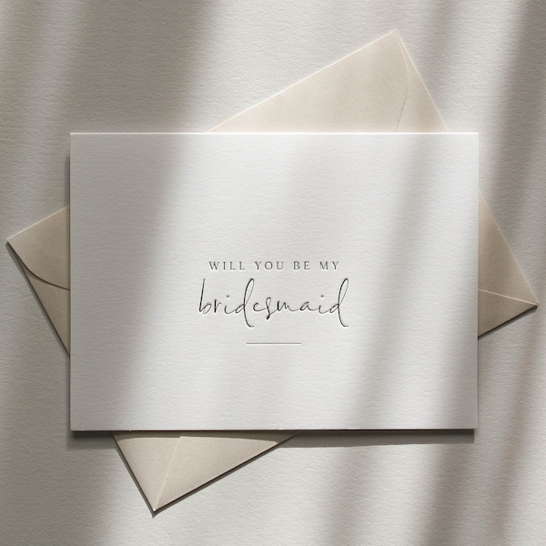 BRIDESMAID | Letterpress Greeting Card